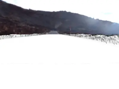 Realistic desert road - complete scene 3D model