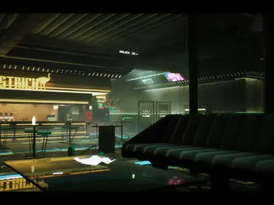 Cyberpunk Night Club Environment Low-poly 3D model