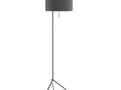 Black Floor Lamp 3D Model 3D model