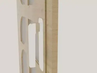Wooden Door 3D model 2