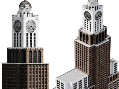 Building04 NewYork-Style Low-poly 3D model