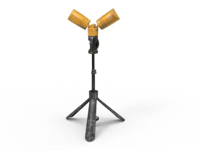 Job Site Lamp Low-poly 3D model