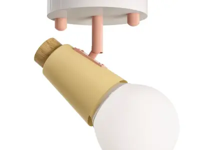 rotary ceiling light - gold 3D model