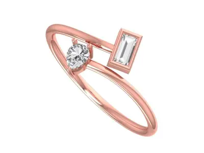 Women Light Weight Band Ring 3D print model 17