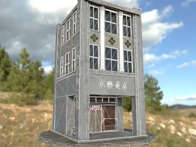 old shop Low-poly 3D model