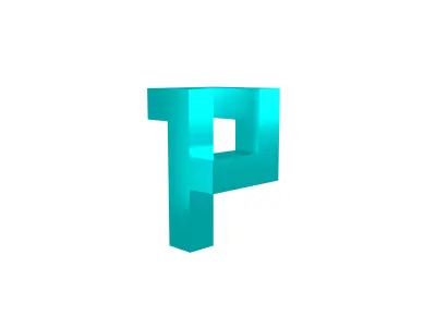 P Symbol v1 006 Low-poly 3D model