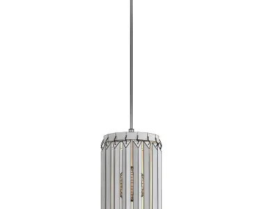 vitaluce-v5155-1-3-1pl pendant light with metal frame and gla... 3D model