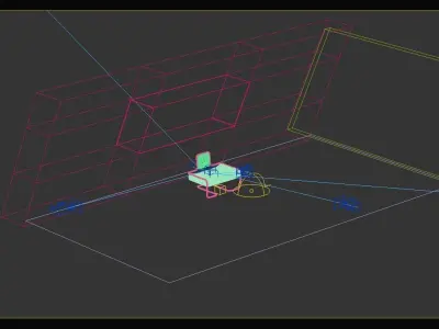 Space Chair Low-poly 3D model