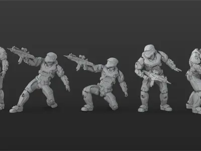 Halo Spartan IV Figure Set 01 3D print model