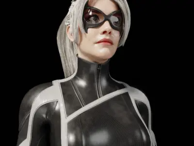 MCU Black Cat Felicia Rigged 3D model