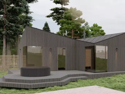 Small Scandinavian SAUNA 3D model