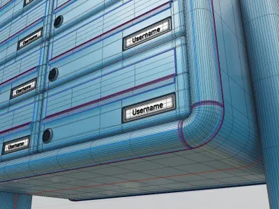 Apartment Block Mailbox 1 High-Poly 3D model