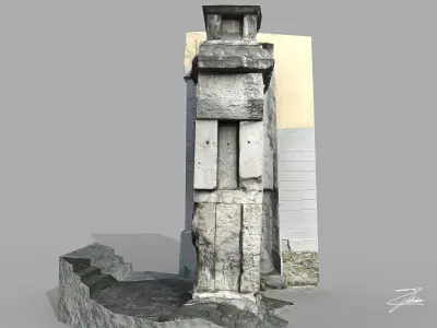 Arch of Riccardo Low-poly 3D model