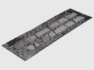 Brick Crosswalk-3D Scan 3D model