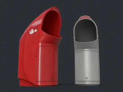 Street Trash Can 31 PBR Game Ready Low-poly 3D model