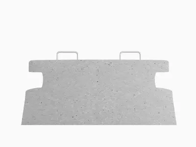 Stone Barrier 02 Low-poly 3D model