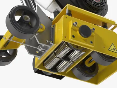  Tomahawk Concrete Scarifier Gas Powered Yellow 