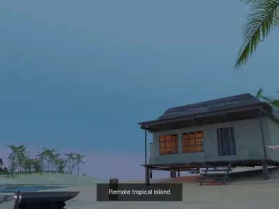 Urban beach and nature areas 3D Model Pack