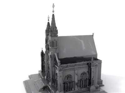 Gothic Stone Cathedral model pack Low-poly 3D model