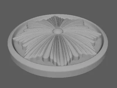 rosette decorative medallion 3D model 3