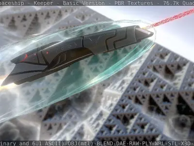 Spaceship  - Keeper - Basic Version Low-poly 3D model