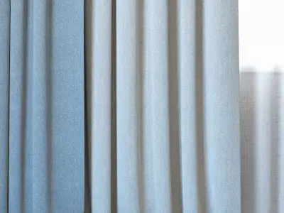 Curtains 37 Curtains with Tulle Backhausen Achilles 3D model