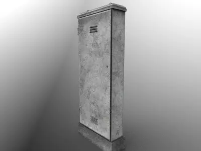 Old Electrical Box Low-poly 3D model