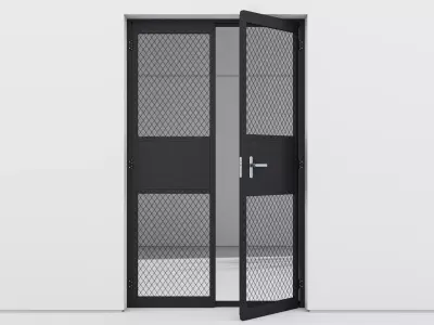 Aluminium door 27 3D model