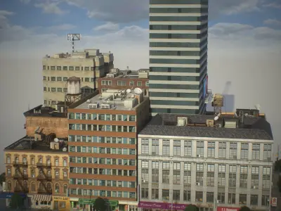 NYC Block Set 5 V2 Low-poly 3D model