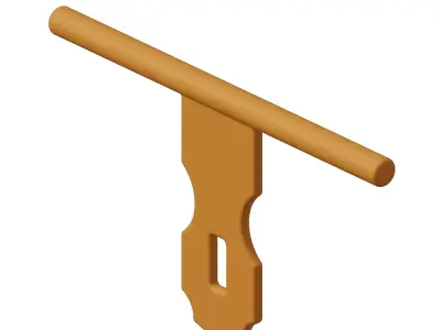 Plastic Sliding Door Latch Toy 3D model