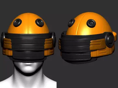 helmet high poly sculpt 3d printable ver 7 3D model 3D model 175