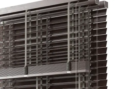 Wooden Blinds Set 16 3D model