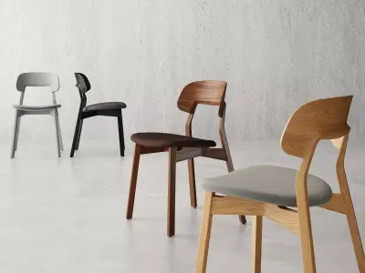 Nonoto Chair Upholstered Seat 3D model