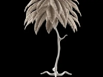 Feather floor lamp 3D model