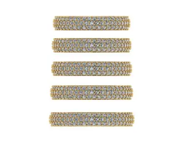 Ring438 gold plated diamond bangles 3D print model