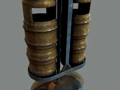 Small Dirty Container Asset Low-poly 3D model