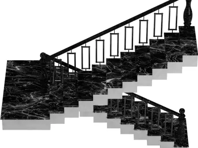Marble Stairs 3D model