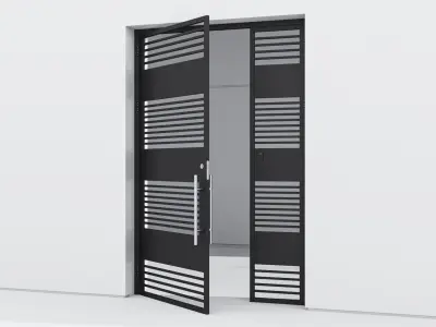 Aluminium door 49 3D model