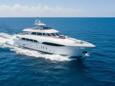 yacht 3d model motor boat showing front and boat Low-poly 3D model