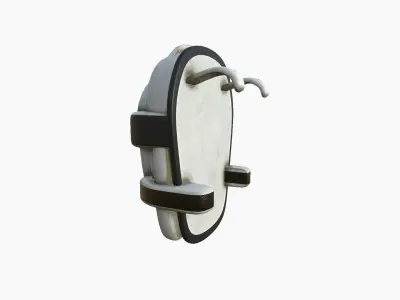 SciFi Backpack C06 White Dirt - Fashion Character Design Low-poly 3D model