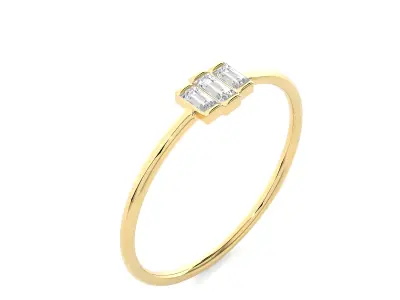 Light Minimalist Diamond Ring 3D print model