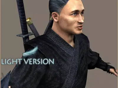 Ninja Otoko Light Version Low-poly 3D model