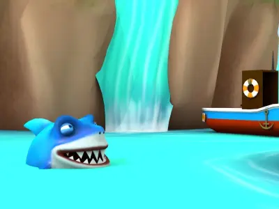 Island Environment - Landscape Low-poly 3D model