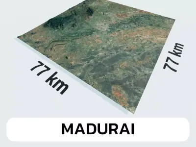 Madurai India City Landscape 3D Model 3D model