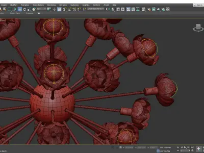  Adeline Chandelier Low-poly 3D model