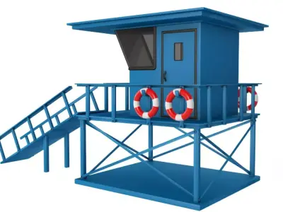 Lifeguard Station 3D model