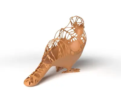 Sparrow Dust Voronoi Low-poly 3D model