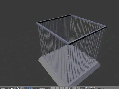 Street Dustbin Free low-poly 3D model