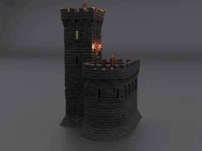 Old Town Watch Tabletop Terrain 28 mm 3D print model