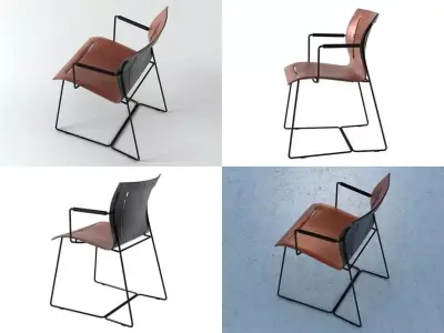 Cuoio chair 3D model